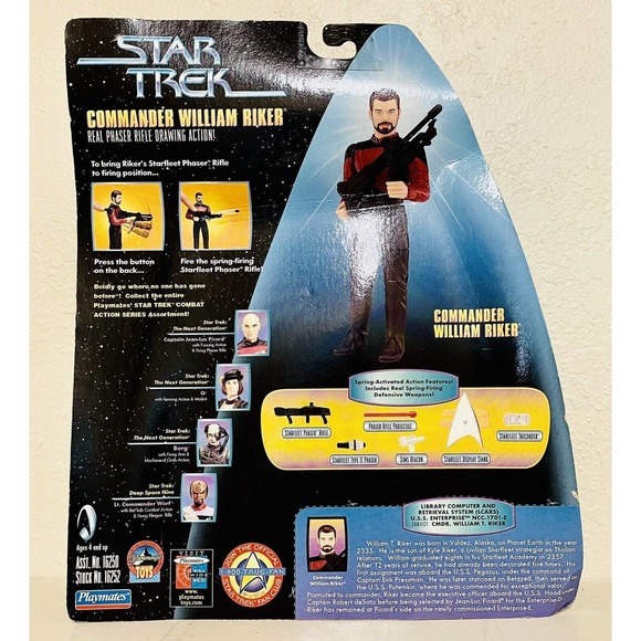Star Trek Warp Factor Series 1 Action Figure Riker - Picture 2 of 8